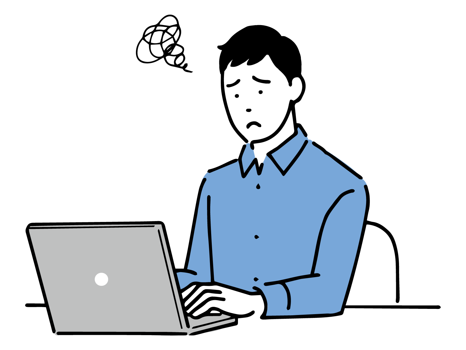 マーケティングのお悩みイラスト